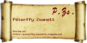 Péterffy Zsanett névjegykártya