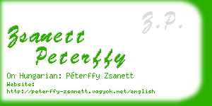 zsanett peterffy business card