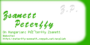 zsanett peterffy business card